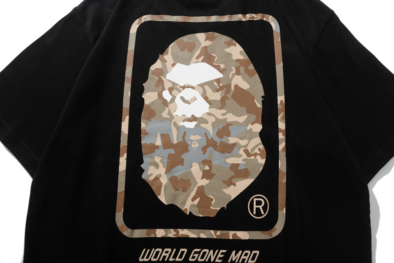 BAPE World Gone Mad Desert Camo Ape Head Tee