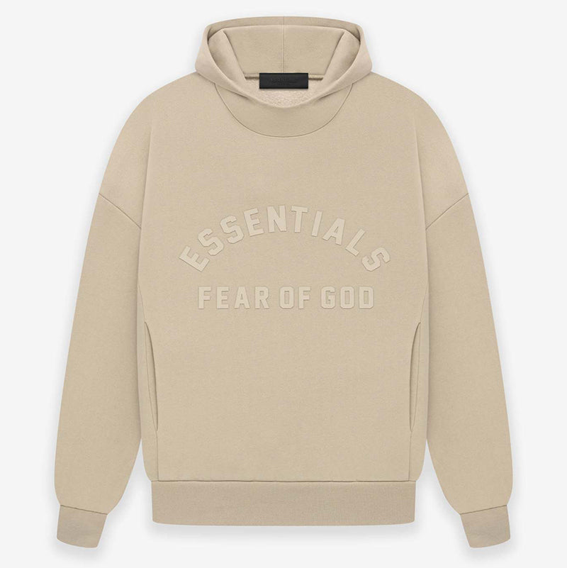 Fear of God Essentials Hoodie – Dusty Beige / Black