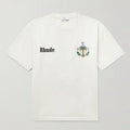 RHUDE Logo-Print T-Shirt – White / Black / Apricot