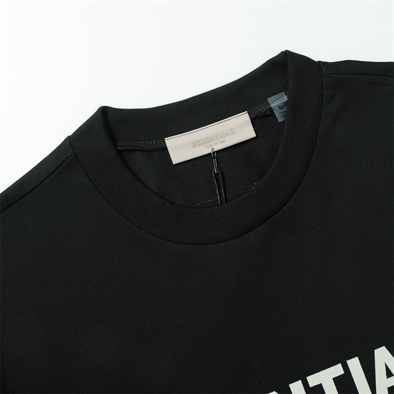 Fear of God Essentials Logo T-Shirt – Black / Grey / Apricot / Matcha / Aquamarine
