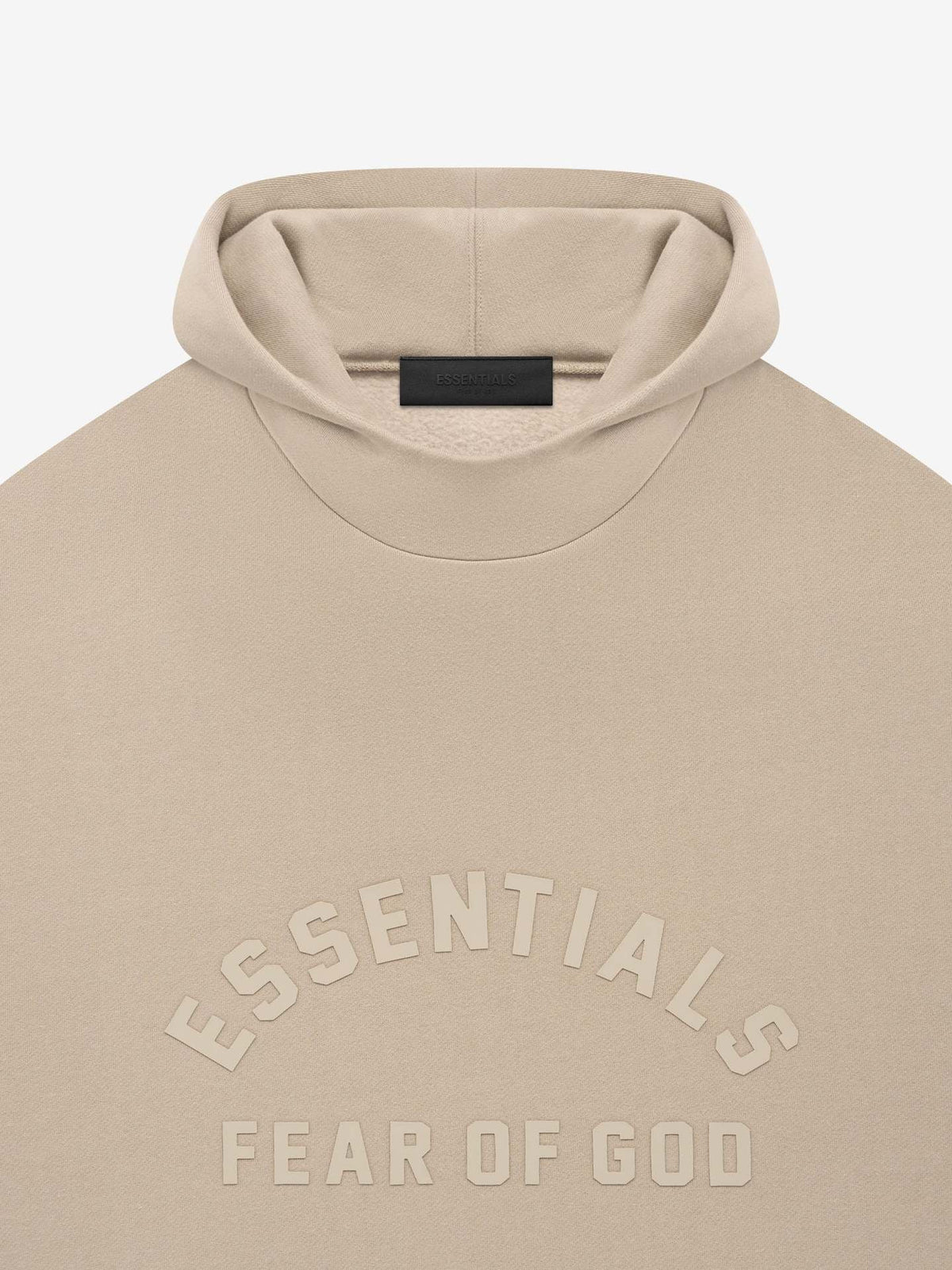 Fear of God Essentials Hoodie – Dusty Beige / Black