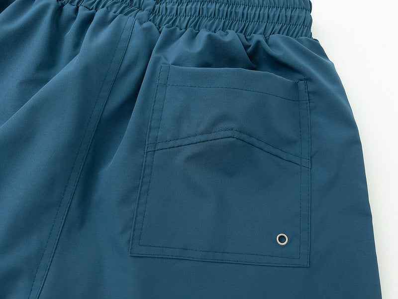 RHUDE Embroidered Tie Elastic Track Shorts – Blue