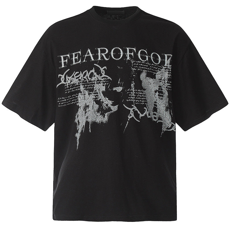 Fear of God Thorn Barrage Print T-Shirt – White / Black / Red