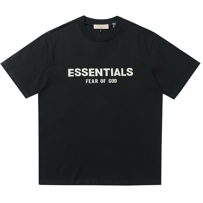Fear of God Essentials Logo T-Shirt – Black / Grey / Apricot / Matcha / Aquamarine