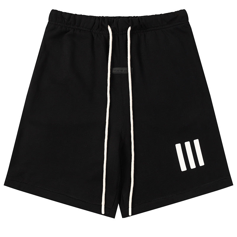 Fear of God x Adidas 3D Rubber Three-Bar Shorts – Grey / Black / White