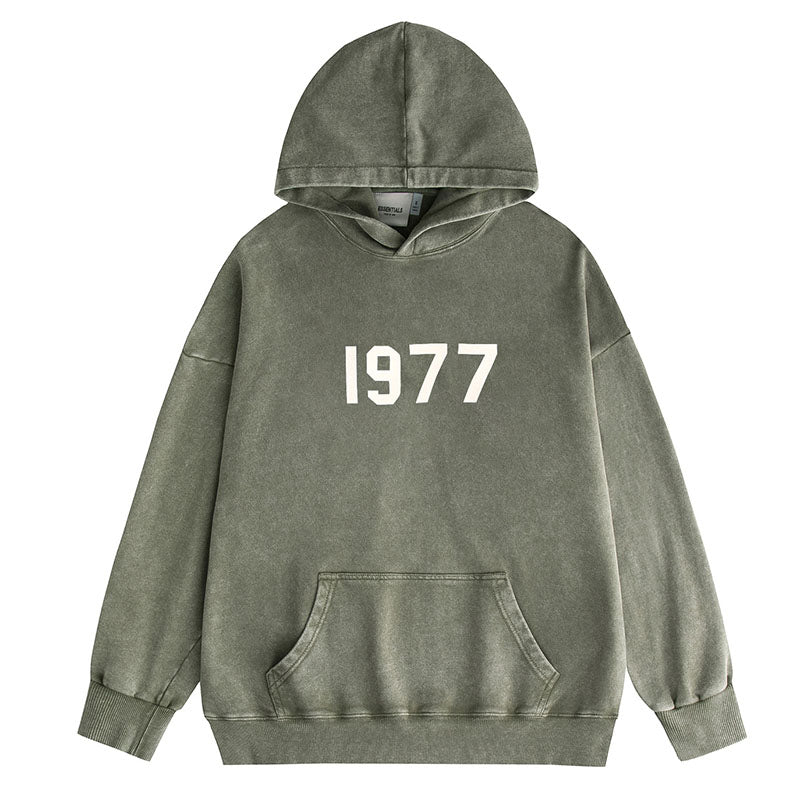 Fear of God 1977 Flocking Washed Distressed Hoodie