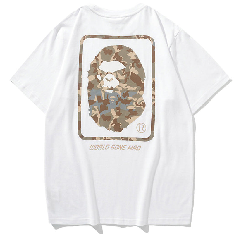 BAPE World Gone Mad Desert Camo Ape Head Tee