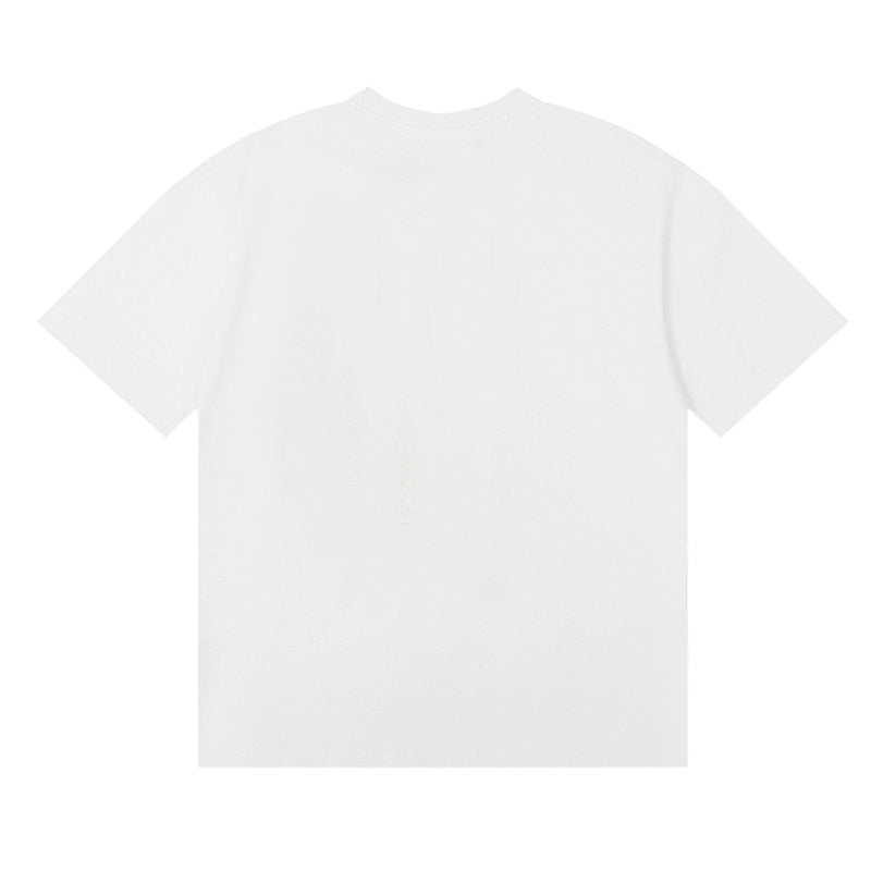 RHUDE Warning Logo Cotton T-Shirt – Apricot / Black / White