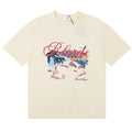 RHUDE Cannes Beach Côte d’Azur Graphic T-Shirt – Apricot / White / Black