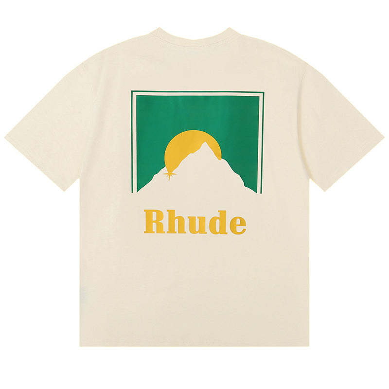 RHUDE T-Shirt – White / Apricot / Black