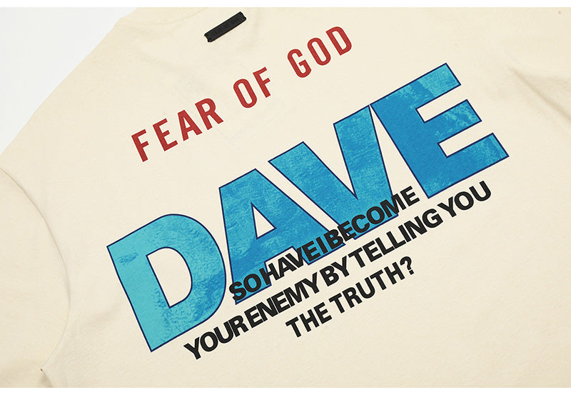 Fear of God x RRR123 Letter Print T-Shirt – Apricot