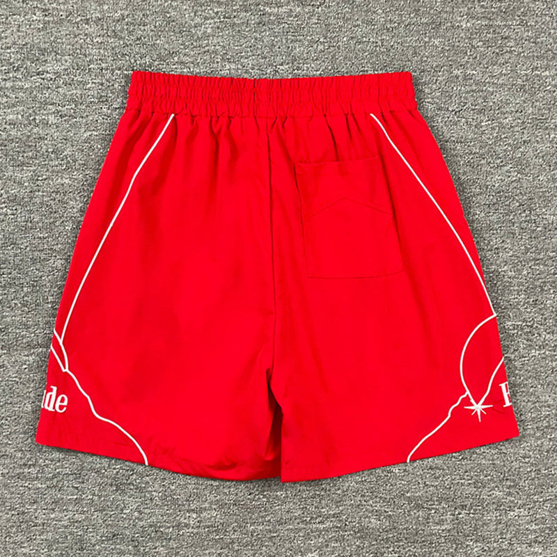 RHUDE Moonlight Pista Short – Red / Green