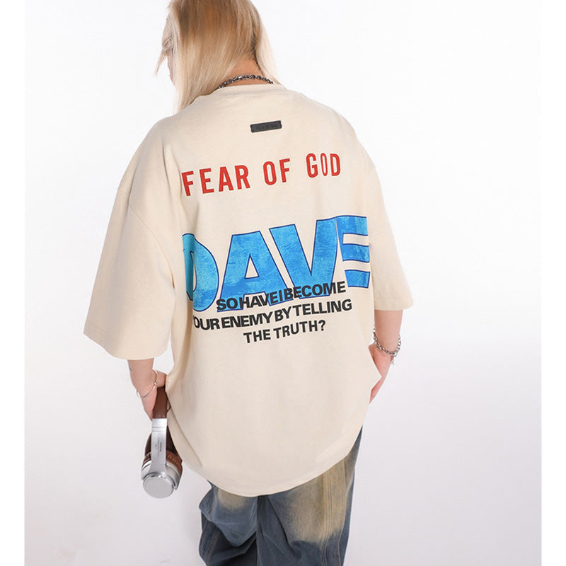 Fear of God x RRR123 Letter Print T-Shirt – Apricot