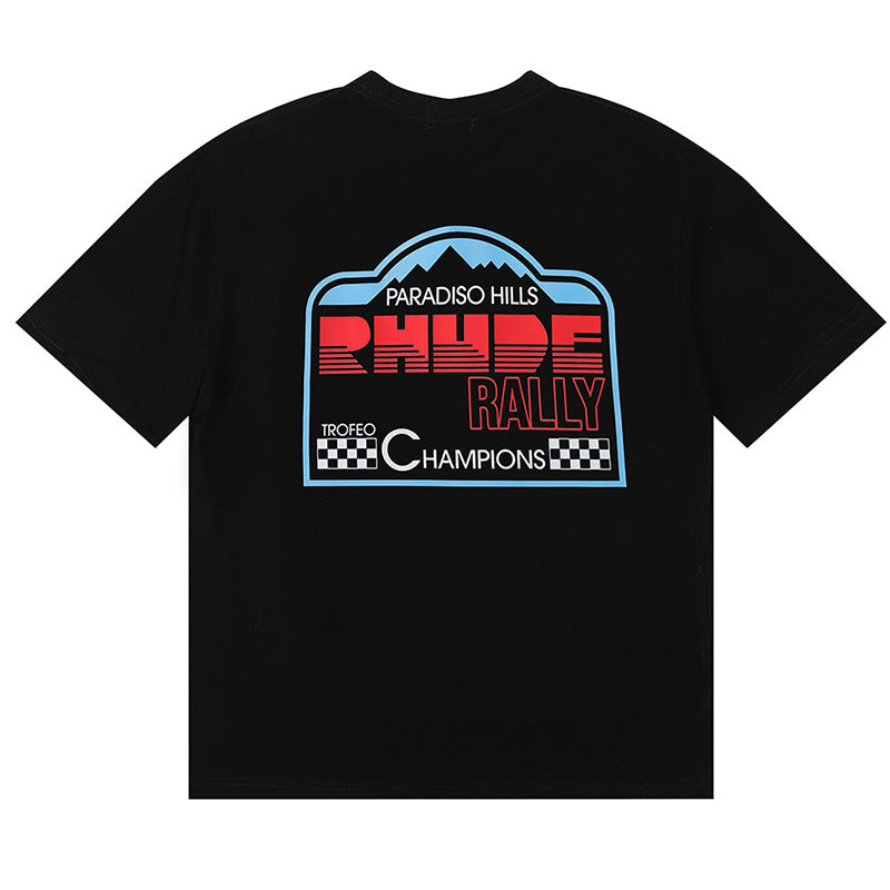RHUDE Black Dove Lettering Print T-Shirt