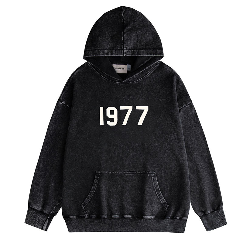 Fear of God 1977 Flocking Washed Distressed Hoodie