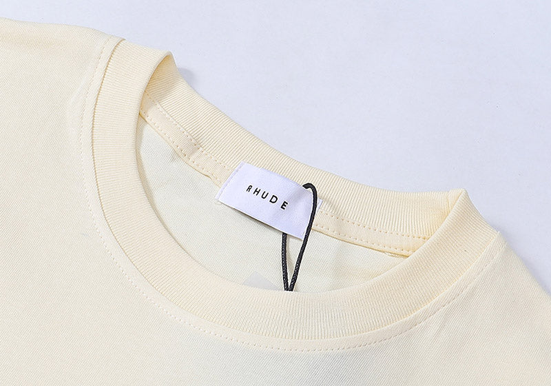 RHUDE T-Shirt – Apricot / White / Black
