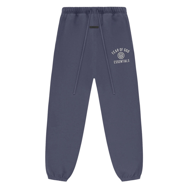 Fear Of God Essentials Varsity Crest Logo Fleece Sweatpants – Ocean Blue