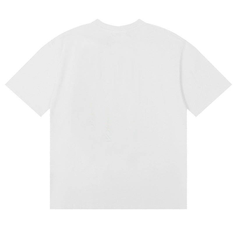 RHUDE Yacht Club Logo-Print Cotton-Jersey T-Shirt – Apricot / Black / White