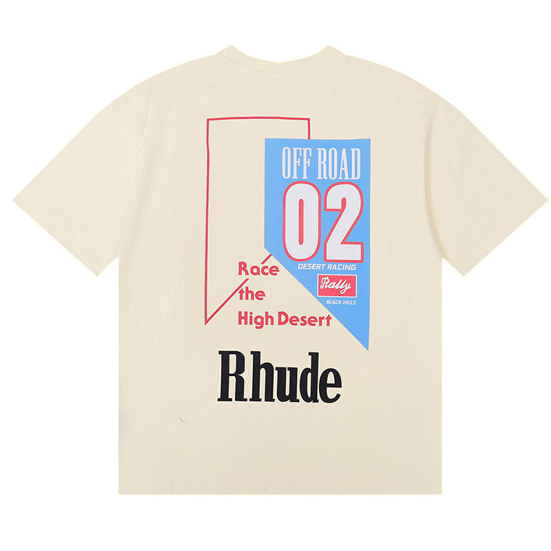 RHUDE T-Shirt – Black / Apricot / White