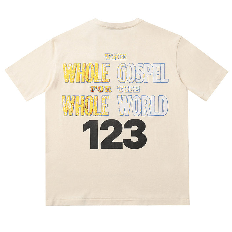Fear of God x RRR123 Dissolving Cross Letter Print T-Shirt – Apricot