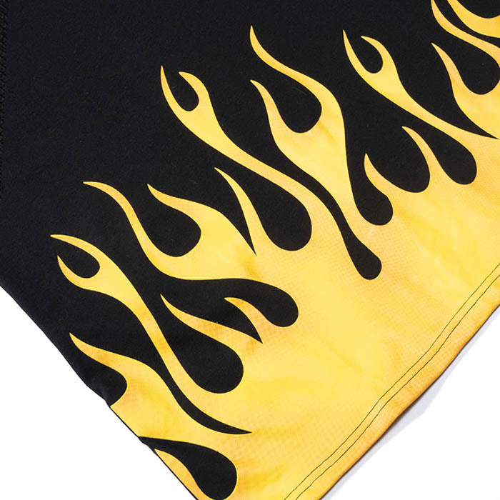Palm Angels Racing Flames Hem Print Oversized T-Shirt