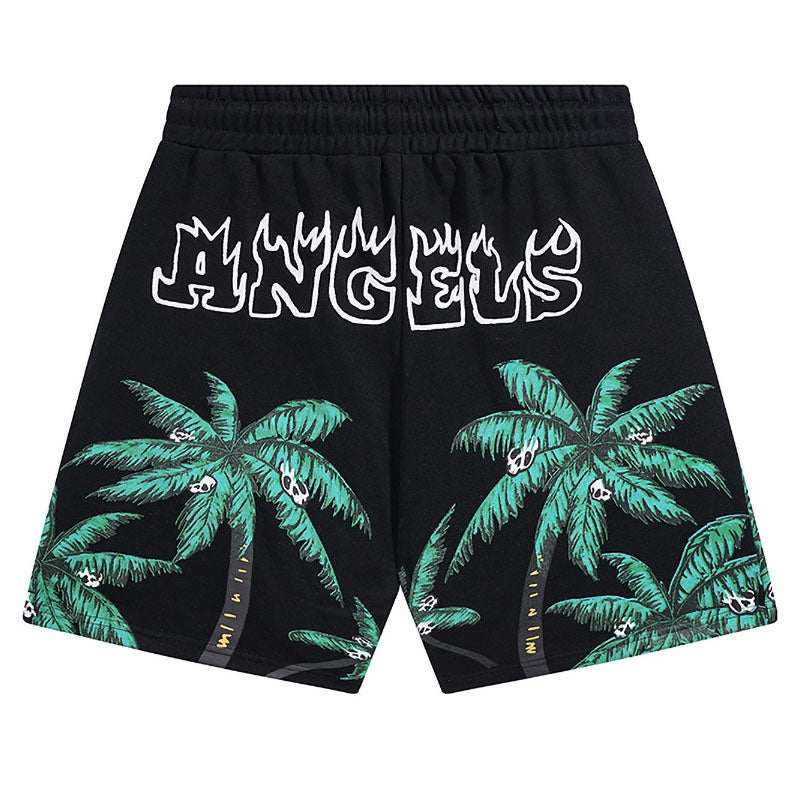 Palm Angels Hawaiian Coconut Tree Skull T-Shirt – 100% Cotton