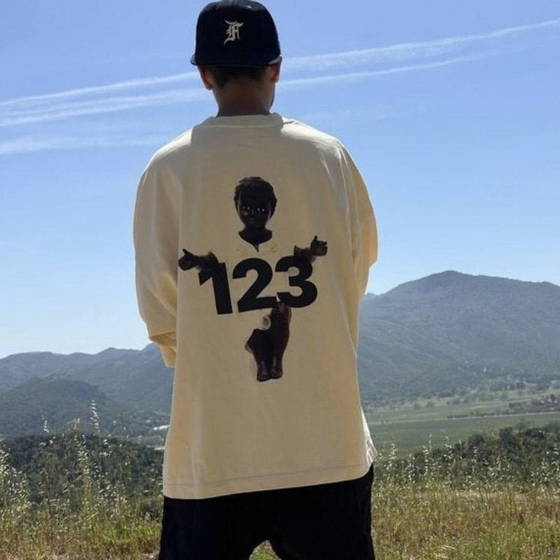 Fear of God x RRR123 Little Boy Print T-Shirt – Cream