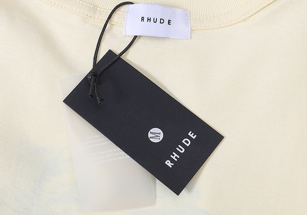 RHUDE Fox Hound Tee – White / Black / Apricot