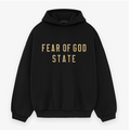 Fear Of God STATE Fleece-Lined Hoodie 24FW – Black / White / Grey