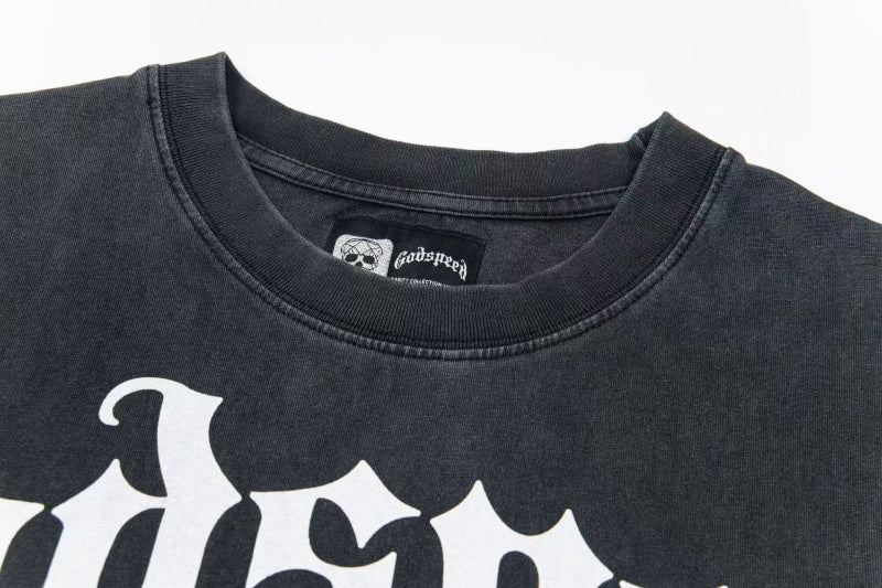 GODSPEED Glitchy Graphic T-Shirt – 100% Cotton (Black)