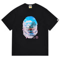 BAPE Ape Head Pattern Tee - Black & White