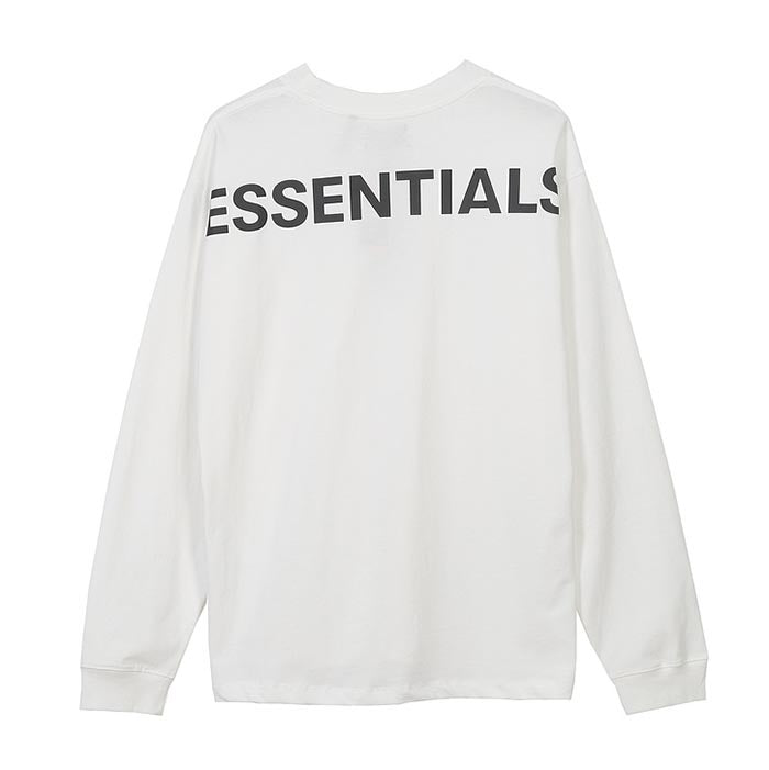 Fear of God Essentials Long Sleeve Tee – Black / White