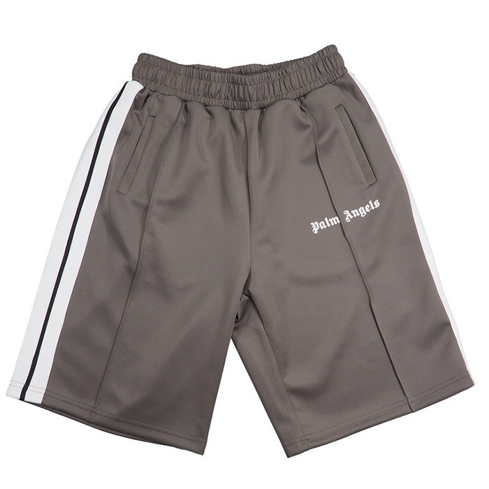 Palm Angels Cement Gray Running Shorts