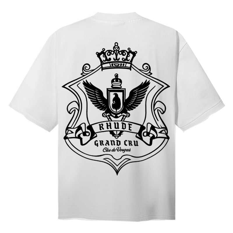 RHUDE Grand Cru Crest Tee – Black / White