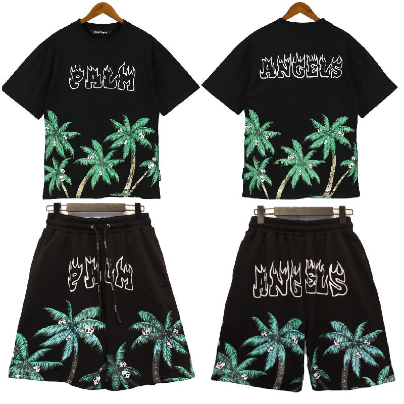 Palm Angels Shorts – Men's Cotton Shorts | Black & Apricot