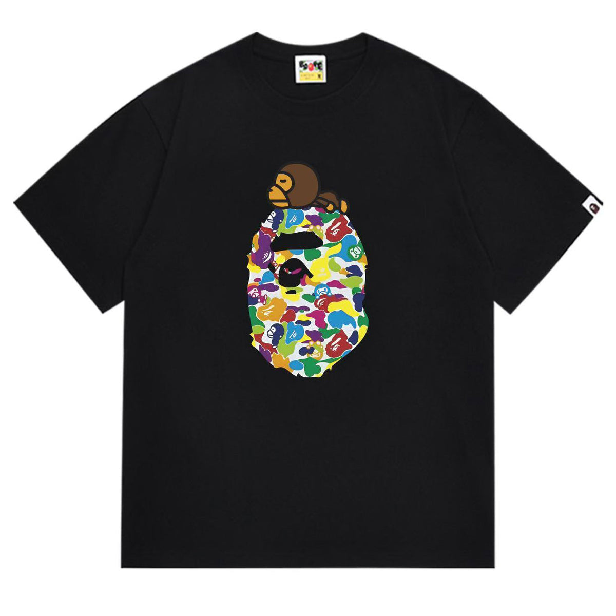 BAPE Ape Head Graphic Tee - Black & White