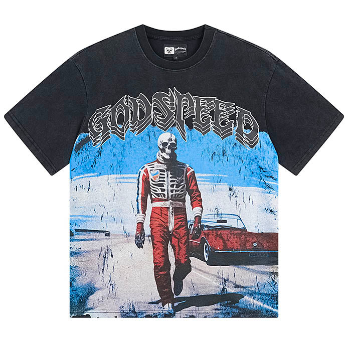 GODSPEED Skeleton Man Graphic T-Shirt – 100% Cotton