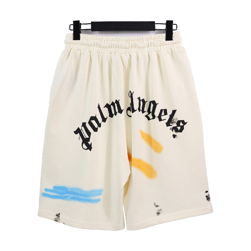 Palm Angels Cotton Shorts — Apricot