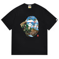 BAPE Ape Head Graphic Tee - Black & White